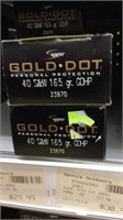 (7) Gold Dot  40 S&W 165 gr Hollows