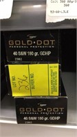 (9) Gold Dot  40 S&W 180 gr Hollows
