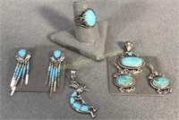 Sterling & Turquoise Ring, Earrings & Sets