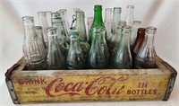 Coca Cola Crate Embossed Soda Bottles Lot