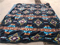 Aztec print plush blanket