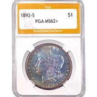 1892-S Morgan Silver Dollar PGA MS62+