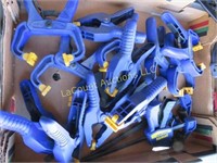 many hand clamps assorted