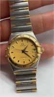 18k SS Omega constellation watch, 34mm