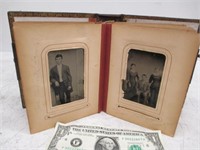 Old Photo Album Loaded w/ Antique Tin Type