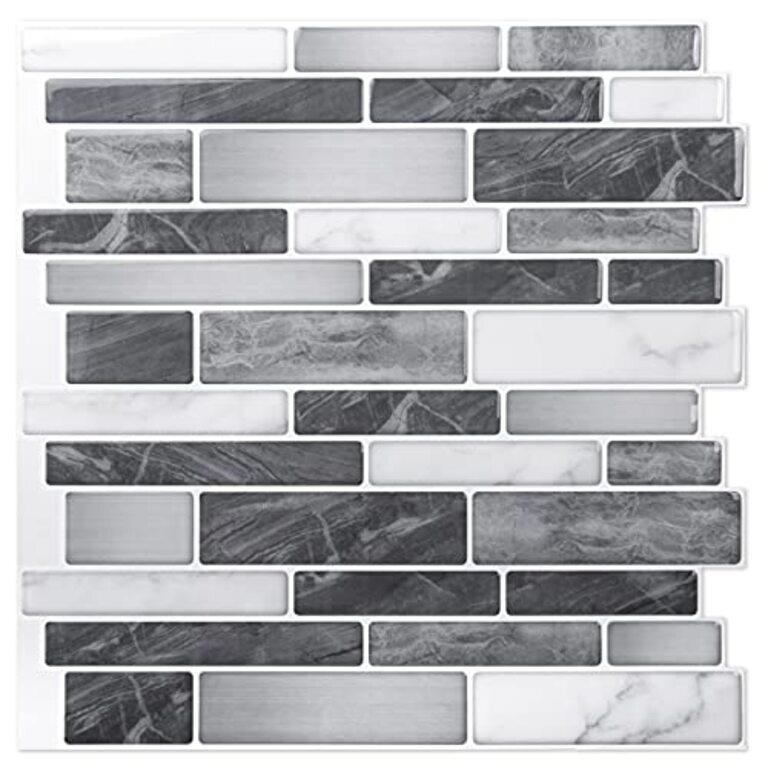 Art3d 10-Sheet Self-Adhesive Tile Backsplash for