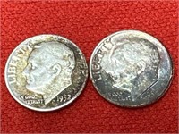 1952-D & 1954 Roosevelt Silver Dimes