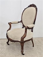 LOUIS XV CAMEO BACK ANTIQUE CHAIR