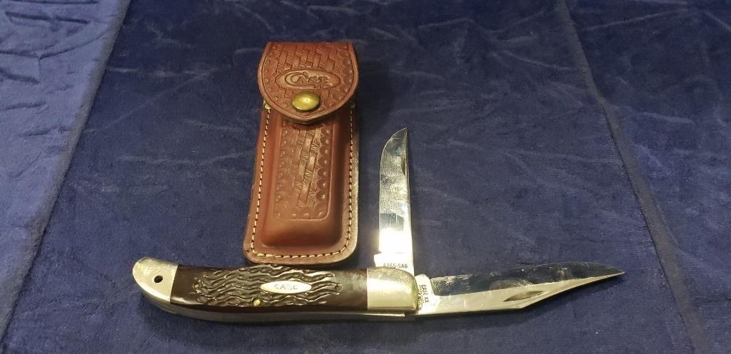 (1) Case xx Knife w/ Leather Case/Sheath