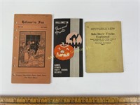 Old Halloween ephemera & side snow trick booklet
