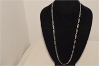 Sterling Figaro Link Silverite Italy Necklace