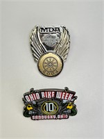 2  Vintage Metal Harley Davidson Pins