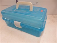 Sm blue plastic tool/ tackle box