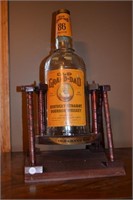 Old Grand Dad Whiskey Bottle with Stand