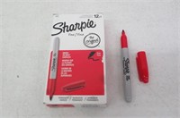 Sharpie Fine Tip 12 Pack Red