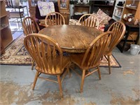 Solid Oak Table & 6 Chairs