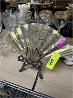 ENESCO BRASS ASIAN FAN W STAND