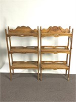 2 Handcrafted Oak Book Shelves