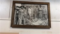 Large framed photo of Mexican militia