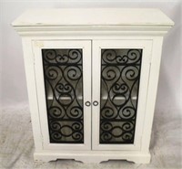 Double door cabinet w/ metal detail