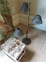 Metal Patio Lamp and Candles