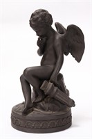 Wedgwood 19th Century Black Basalt Figure of Cupid