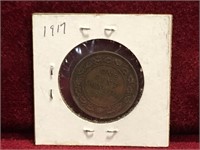 1917 Canada Large 1¢ Coin