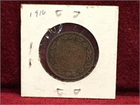 1916 Canada Large 1¢ Coin