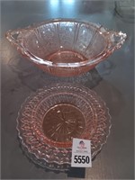 Early Pink depression glass