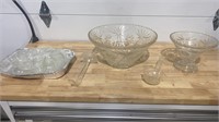 Punch bowl, cups &. Stand