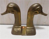 Lot # 3688 - Pair of figural goose head brass