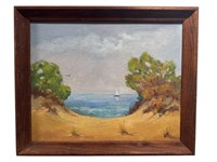 Dunes Landscape Oil on Board