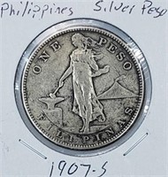 Philippines Silver Peso 1907-S