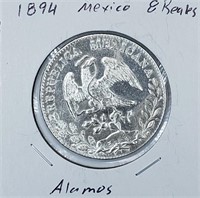 1894 Mexico 8 Reales Alamos