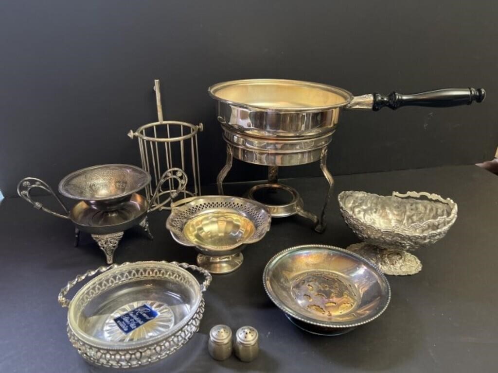 Large Selection of Silver Plate Serving Items