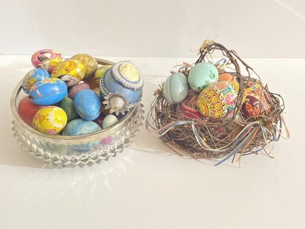 Assorted Easter Tin Eggs & Related