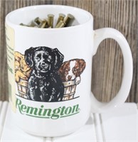 Remington Coffee Mug Full of Misc Cartridges
