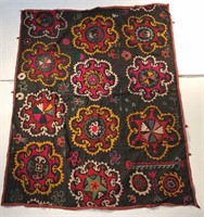 EMBROIDERED SILK SUZANI TAPESTRY