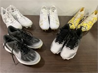 1 LOT (5)  ASSORTED CLEATS/SNEAKERS INCLUDING: