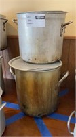 1 Lot - 2 Large Metal Pots (Condition Used)