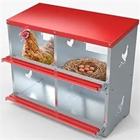 Chicken Nesting Boxes - 4 Compartment Metal