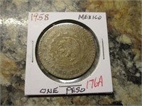 1958 Mexico One Peso
