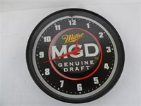 Miller MGD Clock - 16"