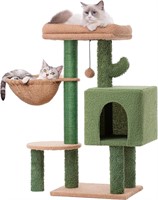 Cactus Cat Tree 34 Inches Small Cat Tower with Pad