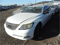 2007 Lexus LS450 JTHBL46F875035058 White