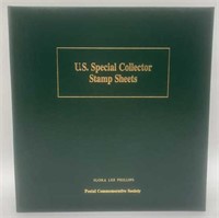 US Special Collector Stamp Sheets Binder
