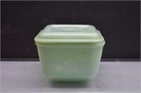 Fire King Jadeite Refrigerator Dish w/ Lid