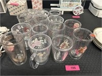 Lot Of Insulated Floral Tumblers