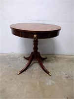Vintage Wood Drum Table