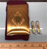Elgin American cigarette case & mini pocket knives